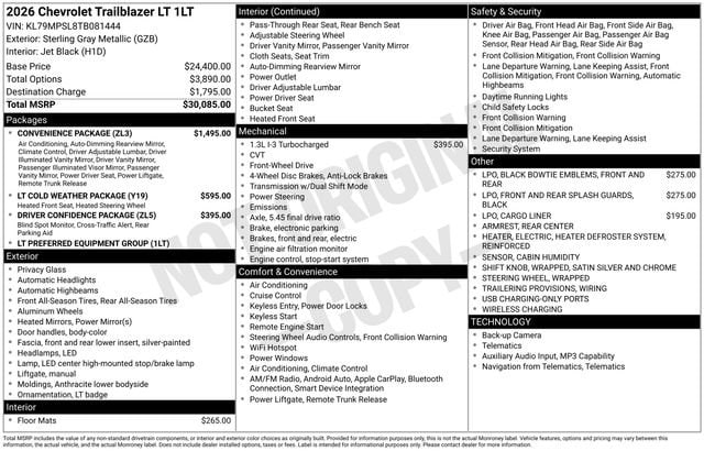 2026 Chevrolet Trailblazer LT's photo