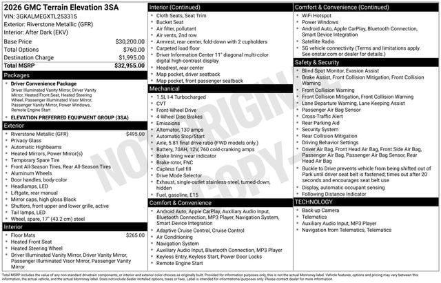 2026 GMC Terrain SUV 