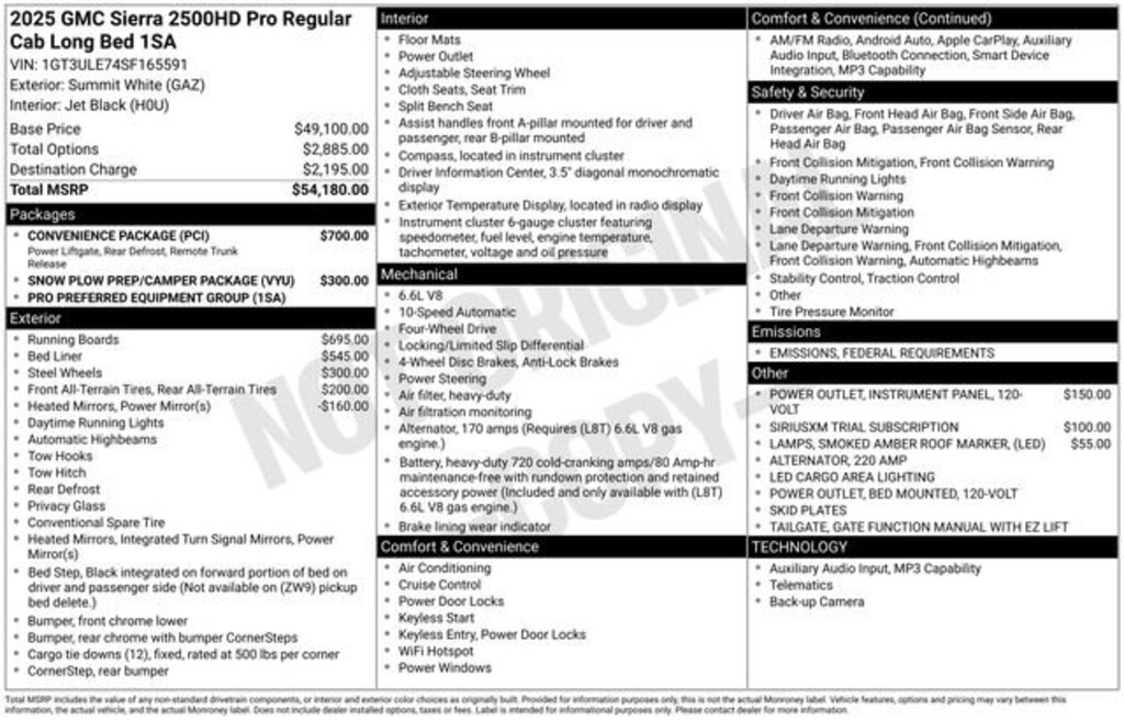 New 2025 GMC Sierra 2500 HD Pro Truck