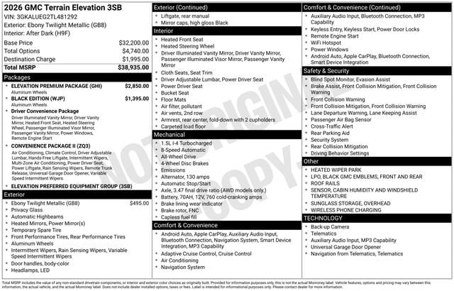 2026 GMC Terrain Elevation AWD's photo