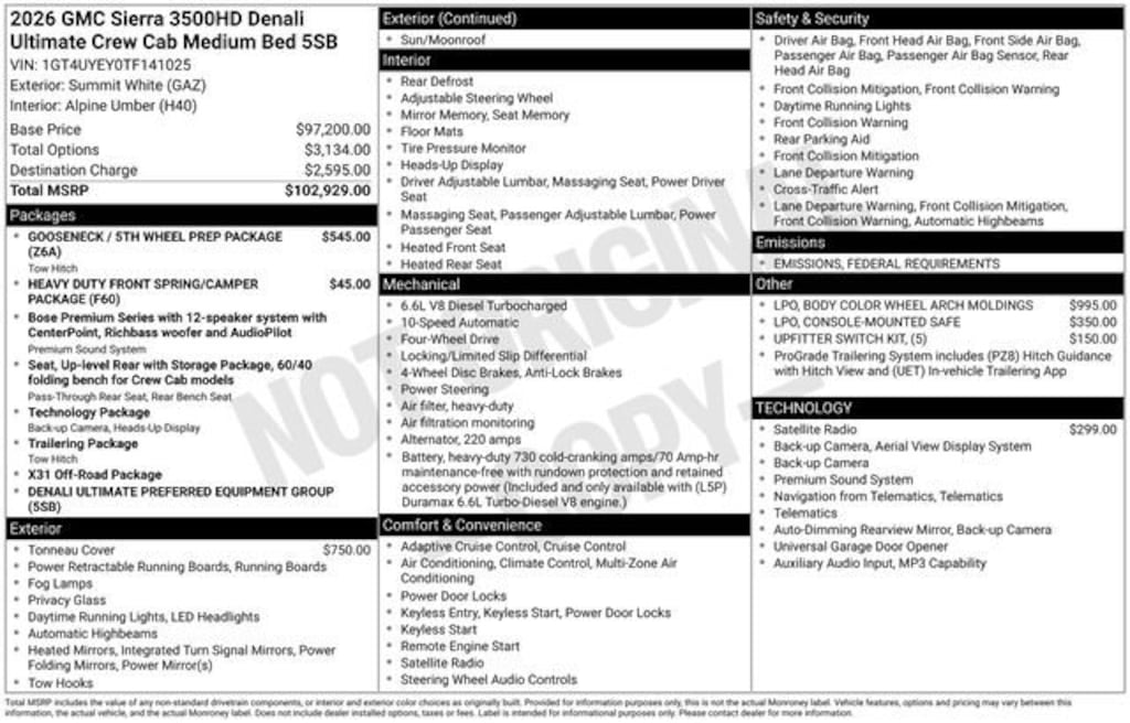 New 2026 GMC Sierra 3500 HD Denali Ultimate Truck