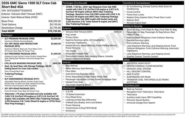2026 GMC Sierra 4WD Crew Cab Short Box SLT's photo