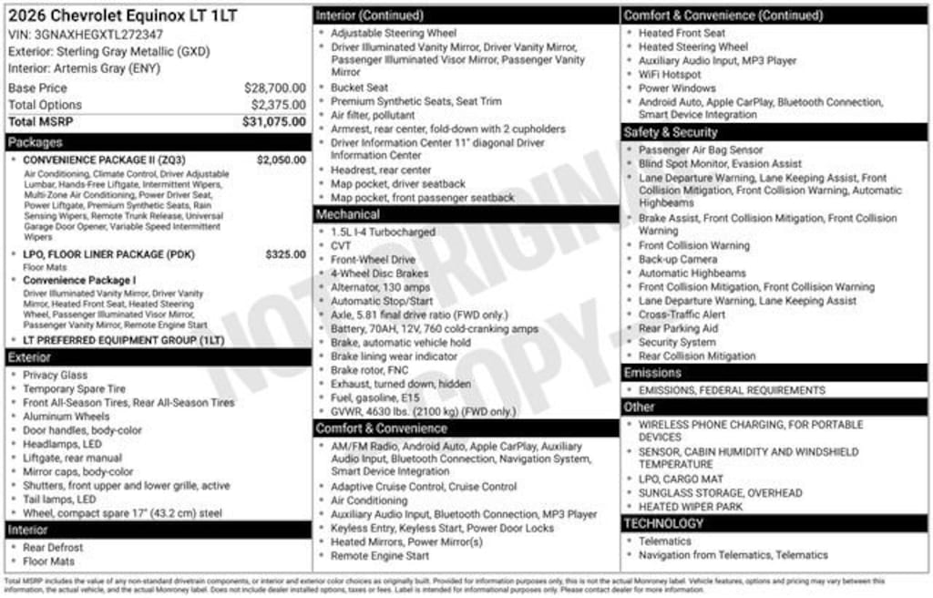 New 2026 Chevrolet Equinox LT SUV