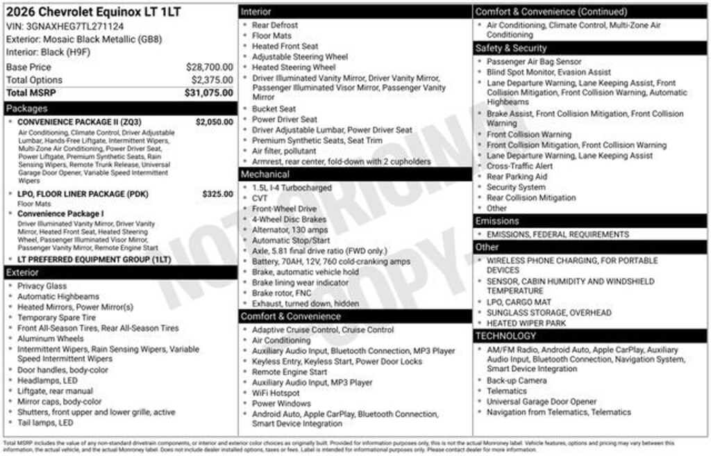 New 2026 Chevrolet Equinox LT SUV