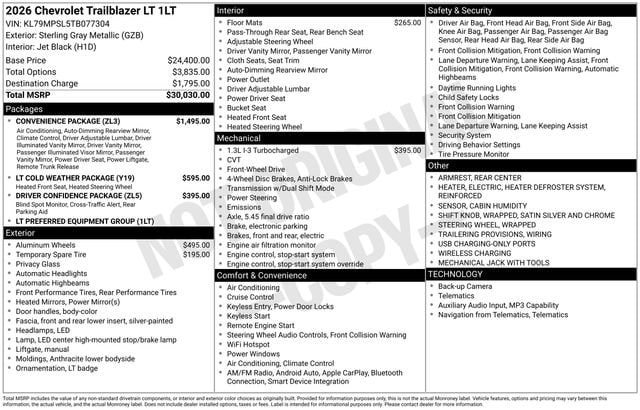 2026 Chevrolet Trailblazer LT's photo