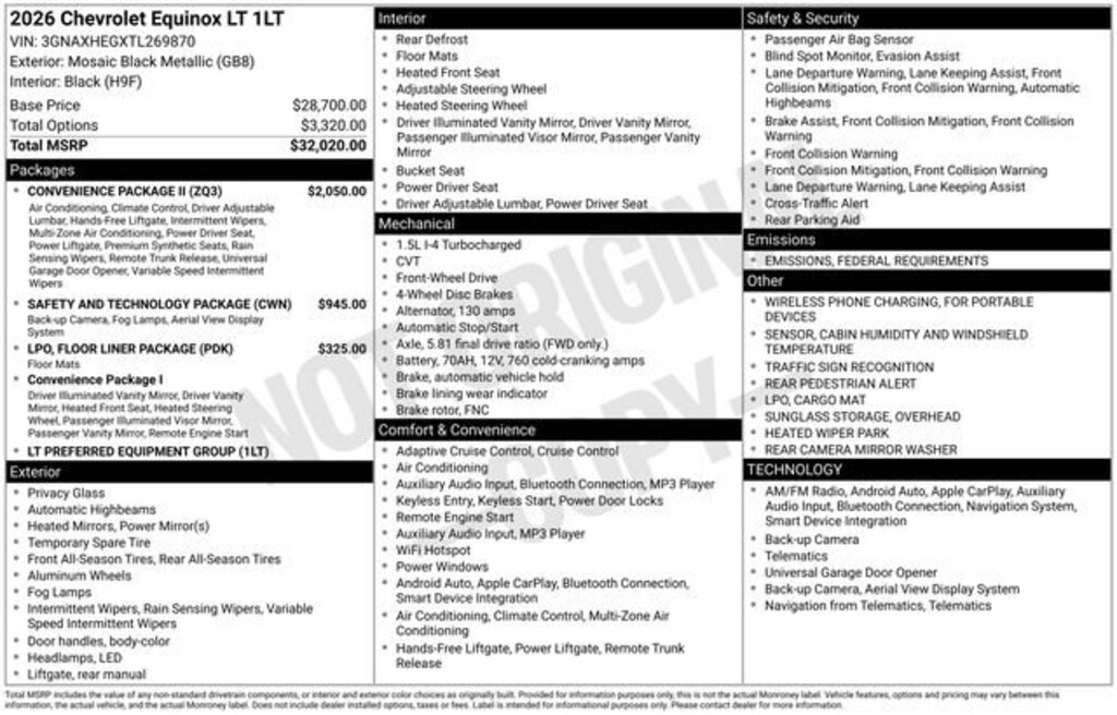 New 2026 Chevrolet Equinox LT SUV