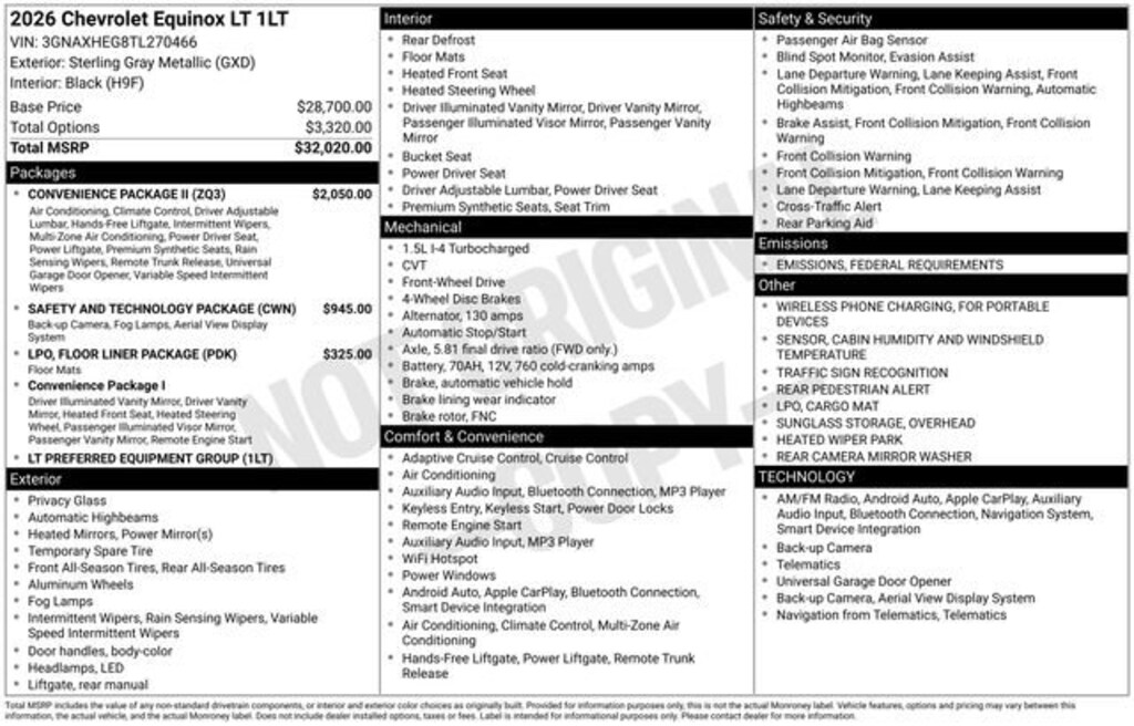 New 2026 Chevrolet Equinox LT SUV