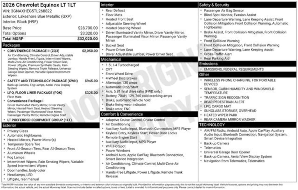 New 2026 Chevrolet Equinox LT SUV