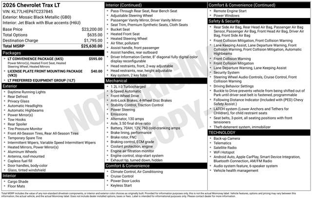 2026 Chevrolet Trax LT - Photo 3