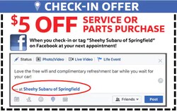 Get $5 Off Service or Parts Purchase Get $5 Off Service or Parts Purchase