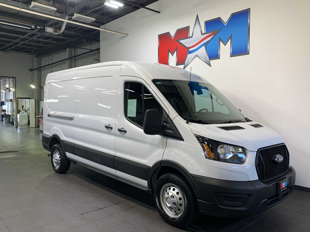 Used 2023 Ford Transit Cargo Van T-250 130 Med Rf 9070 Gvwr AWD Van Medium Roof Van