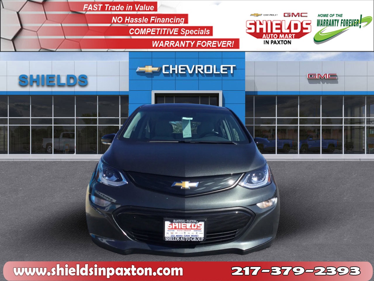 Used 2019 Chevrolet Bolt EV LT with VIN 1G1FY6S03K4143080 for sale in Paxton, IL