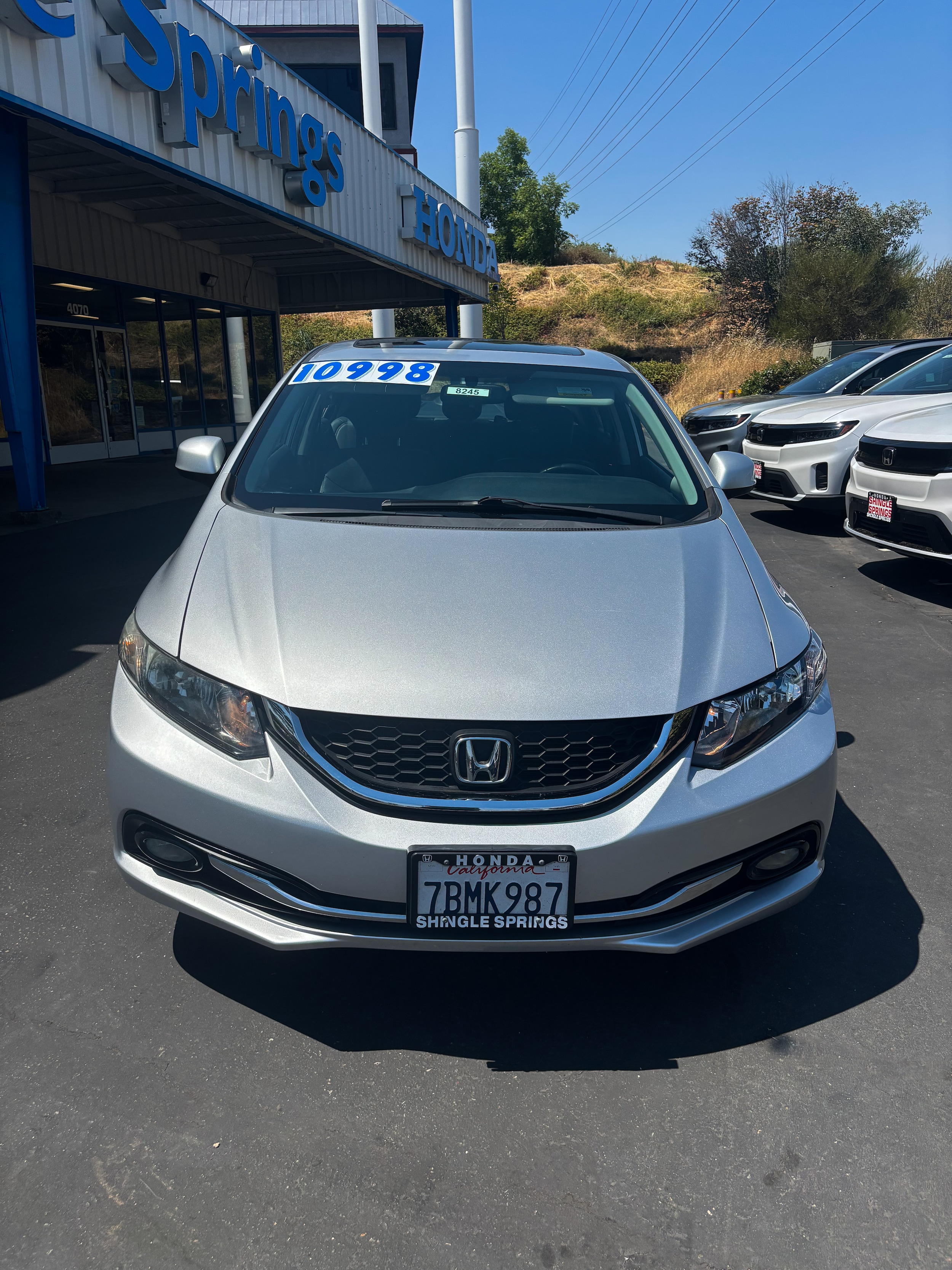 Used 2013 Honda Civic EX-L with VIN 2HGFB2F97DH566830 for sale in Shingle Springs, CA