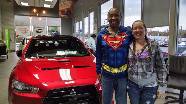 Happy Customers, the Blands, with their purchase of a brand new Final Edition Lancer Evolution!