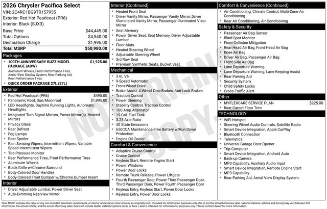 2026 Chrysler Pacifica Select - Photo 45