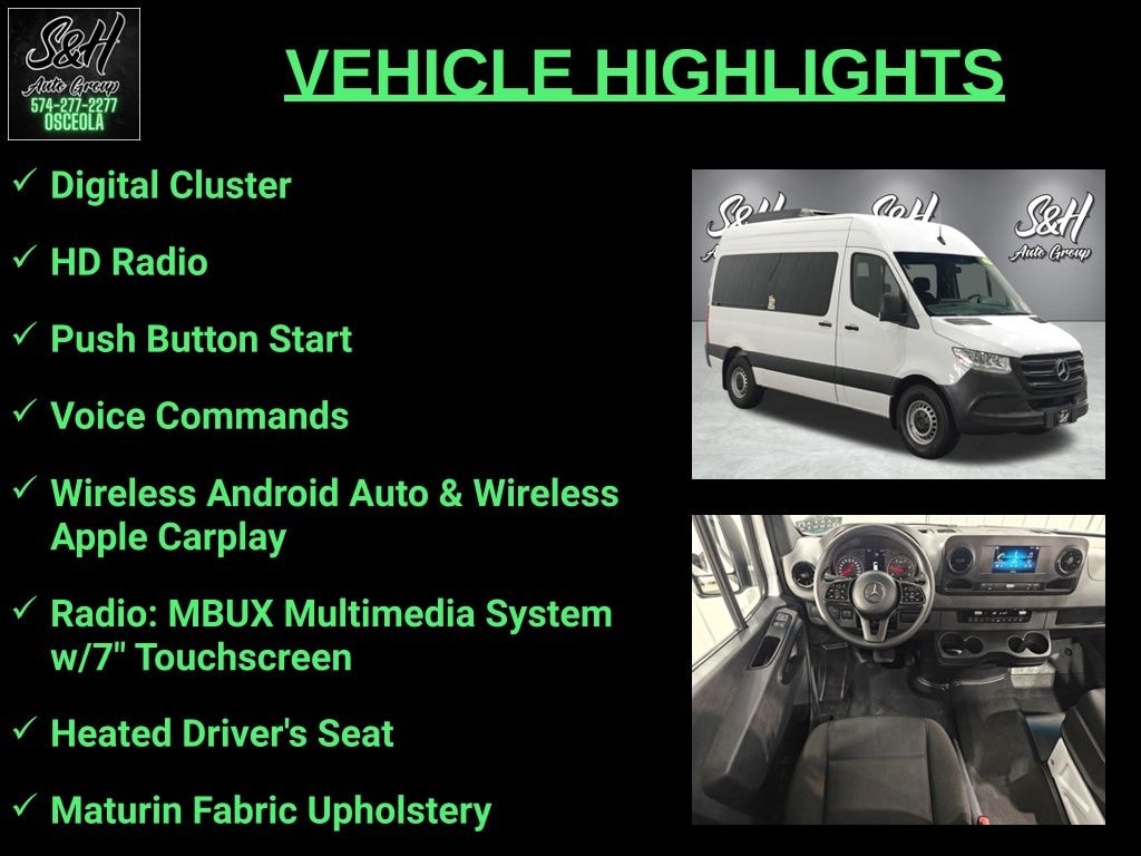 Used 2024 Mercedes-Benz Sprinter 2500 Passenger 144 WB Minivan/Van