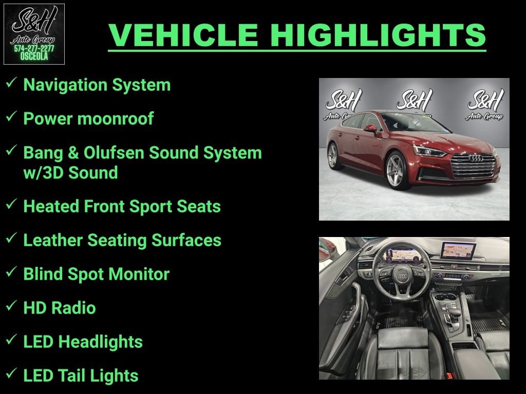 Used 2019 Audi A5 Sportback Premium Plus Hatchback