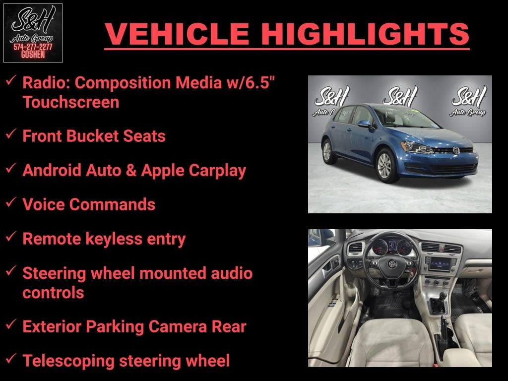 Used 2017 Volkswagen Golf TSI S 4-Door Hatchback