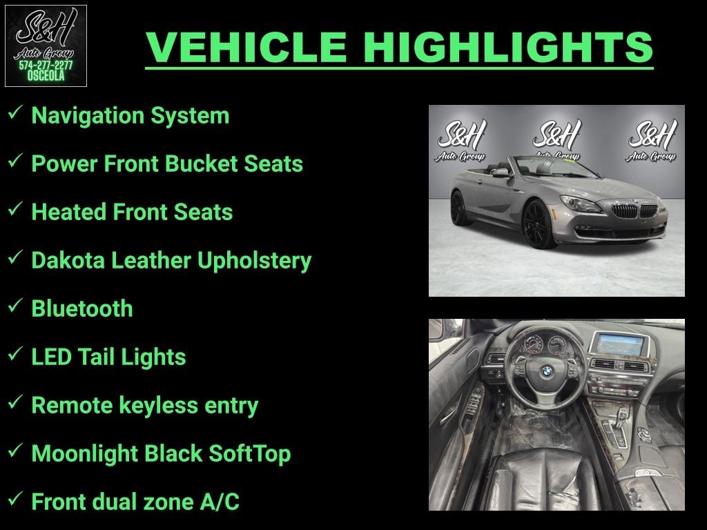 Used 2012 BMW 6 Series 640i Convertible