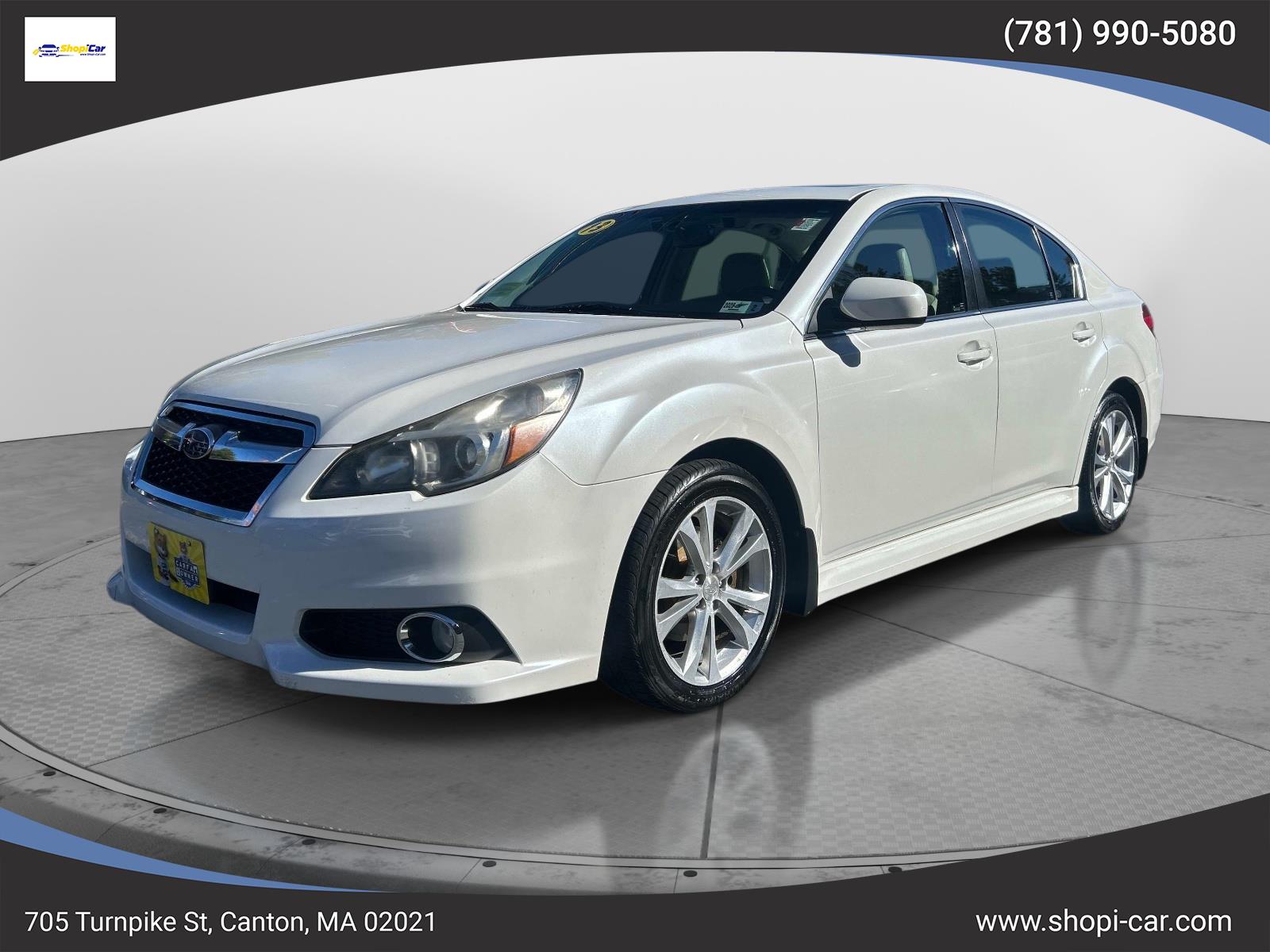 Satin White Pearl 2013 Subaru Legacy Sedan All-Wheel Drive Continuously Variable Transmission