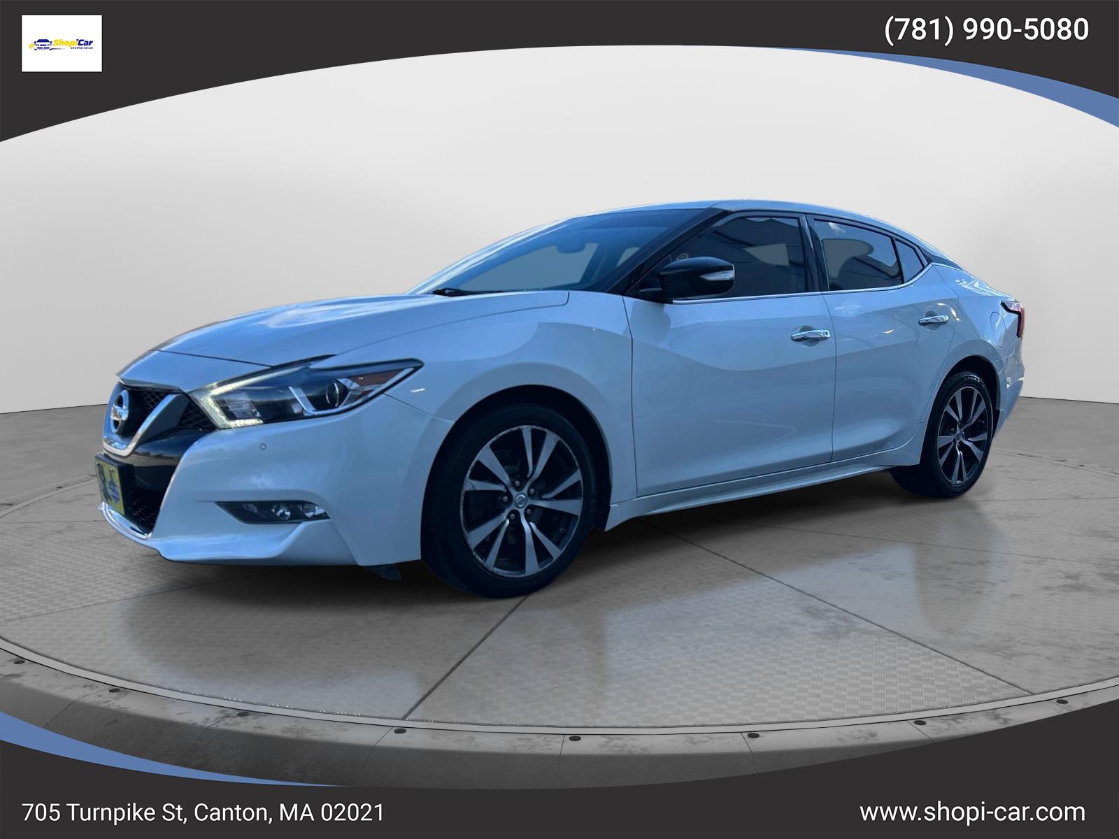 Pearl White 2016 Nissan Maxima SV Sedan Front-Wheel Drive Continuously Variable Transmission