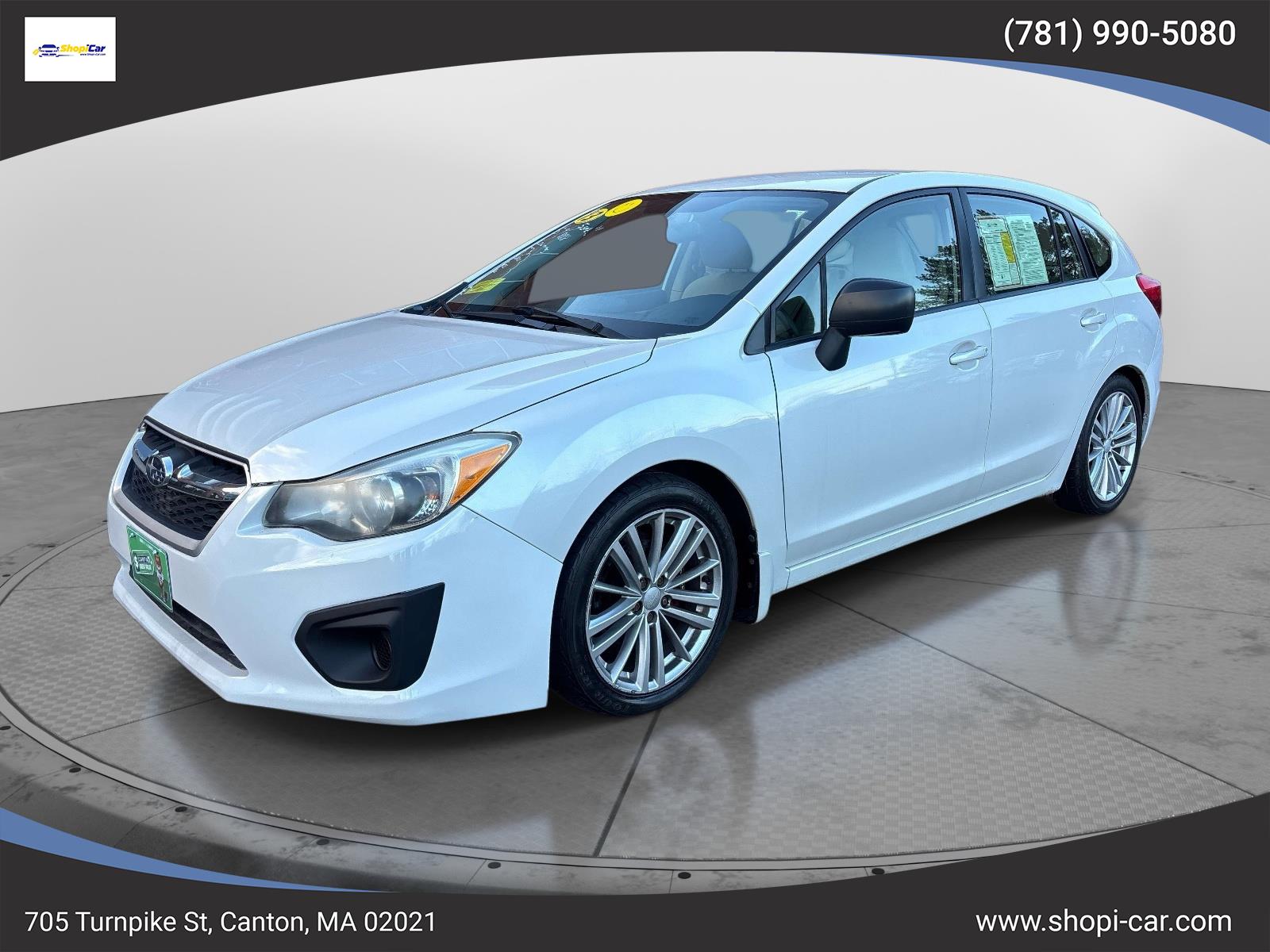 Satin White Pearl 2013 Subaru Impreza 2.0i Hatchback Hatchback All-Wheel Drive Manual