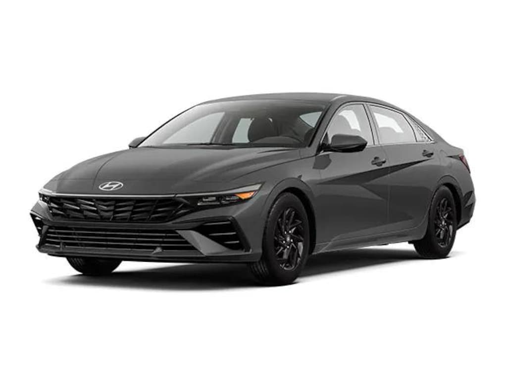 New 2026 Hyundai Elantra Hybrid Blue Sedan