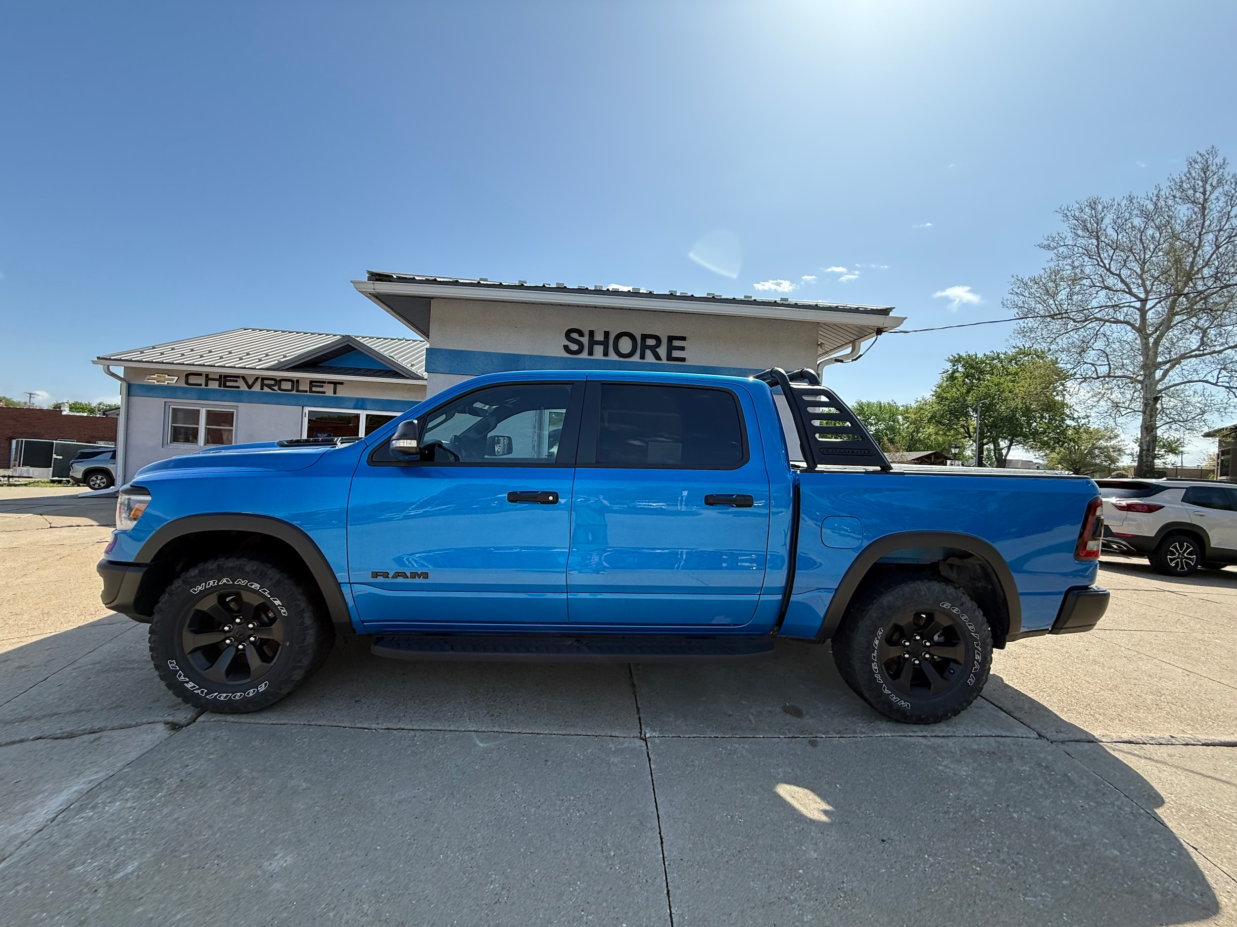 Blue 2022 RAM 1500 Pickup Truck Four-Wheel Drive Automatic