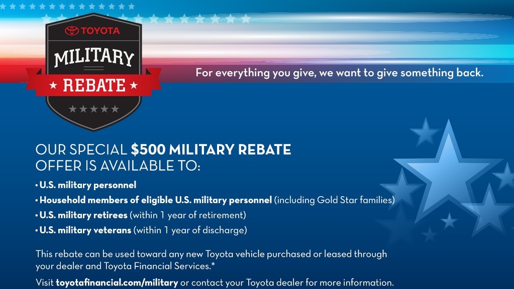 Toyota Military Rebate Program Shore Toyota