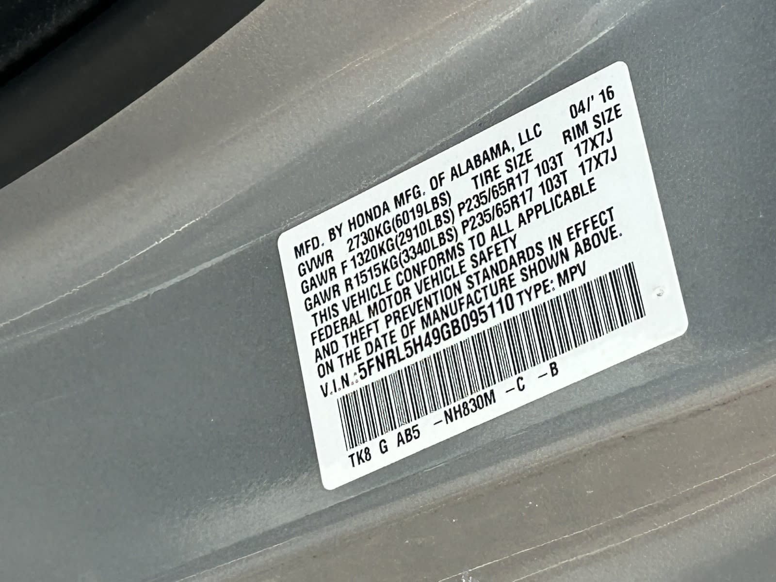 2016 Honda Odyssey EX - Photo 32
