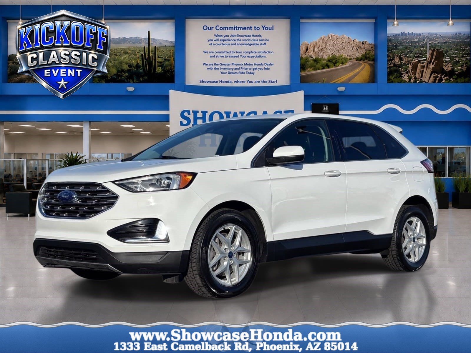 Oxford White 2022 Ford Edge SUV / Crossover All-Wheel Drive 8-Speed Automatic