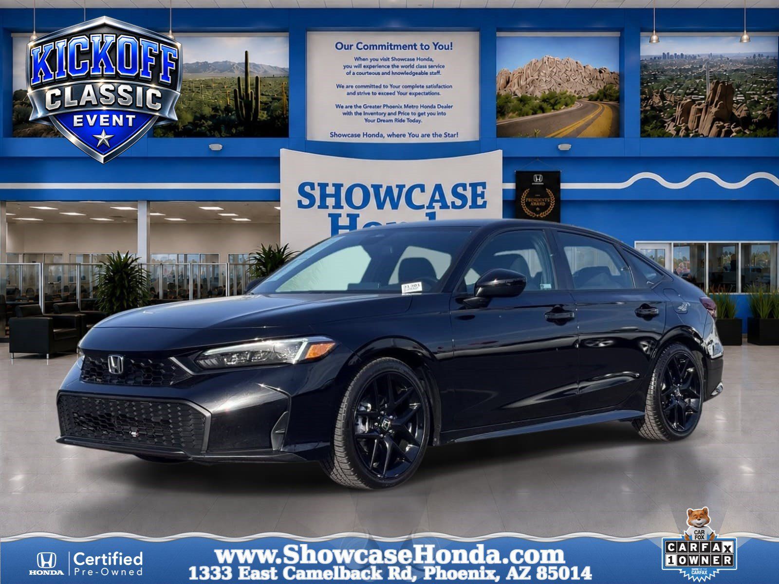 Crystal Black Pearl 2025 Honda Civic Sedan Front-Wheel Drive Continuously Variable Transmission