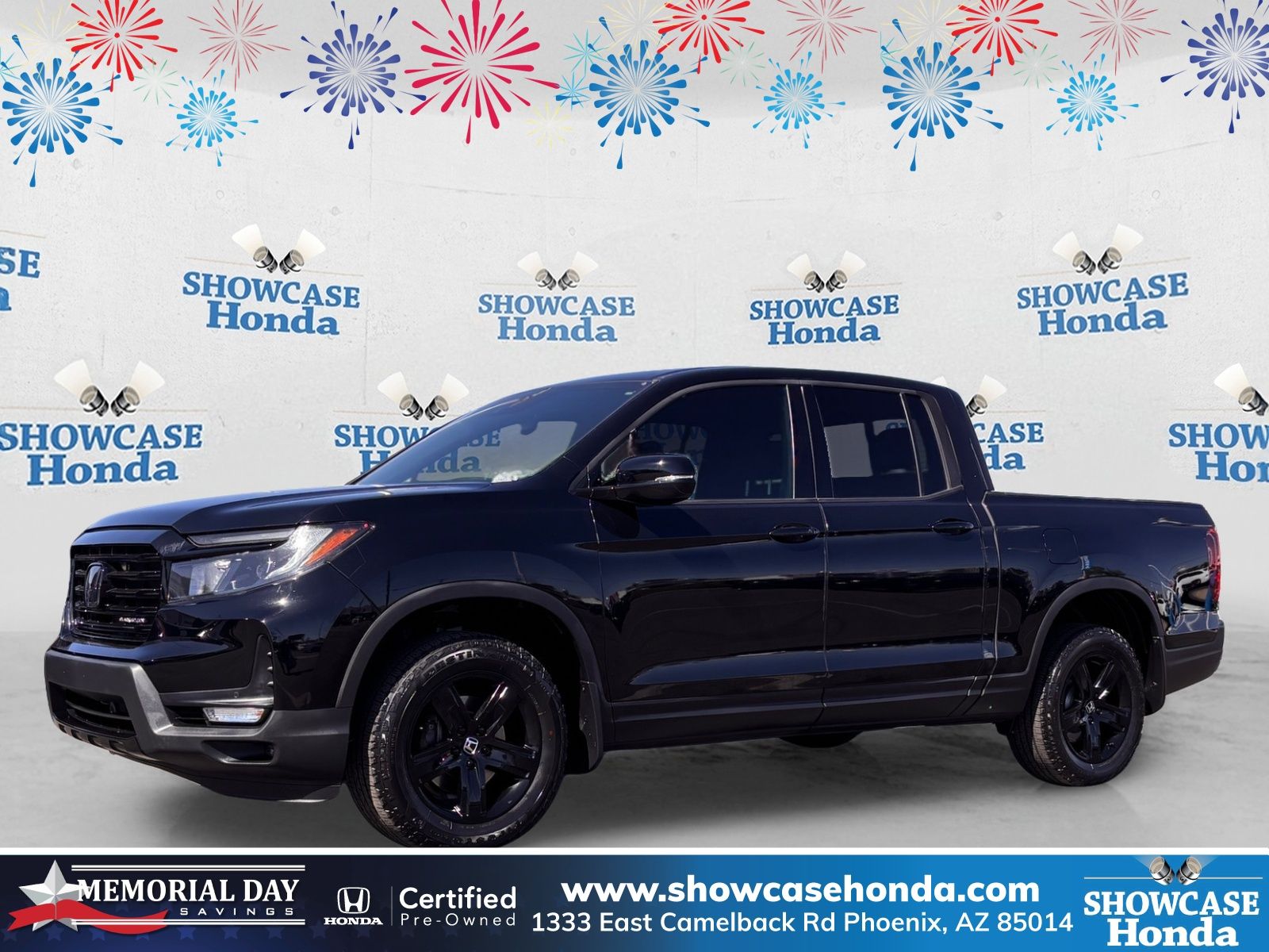 Crystal Black Pearl 2023 Honda Ridgeline Black Edition AWD Pickup Truck All-Wheel Drive 9-Speed Automatic