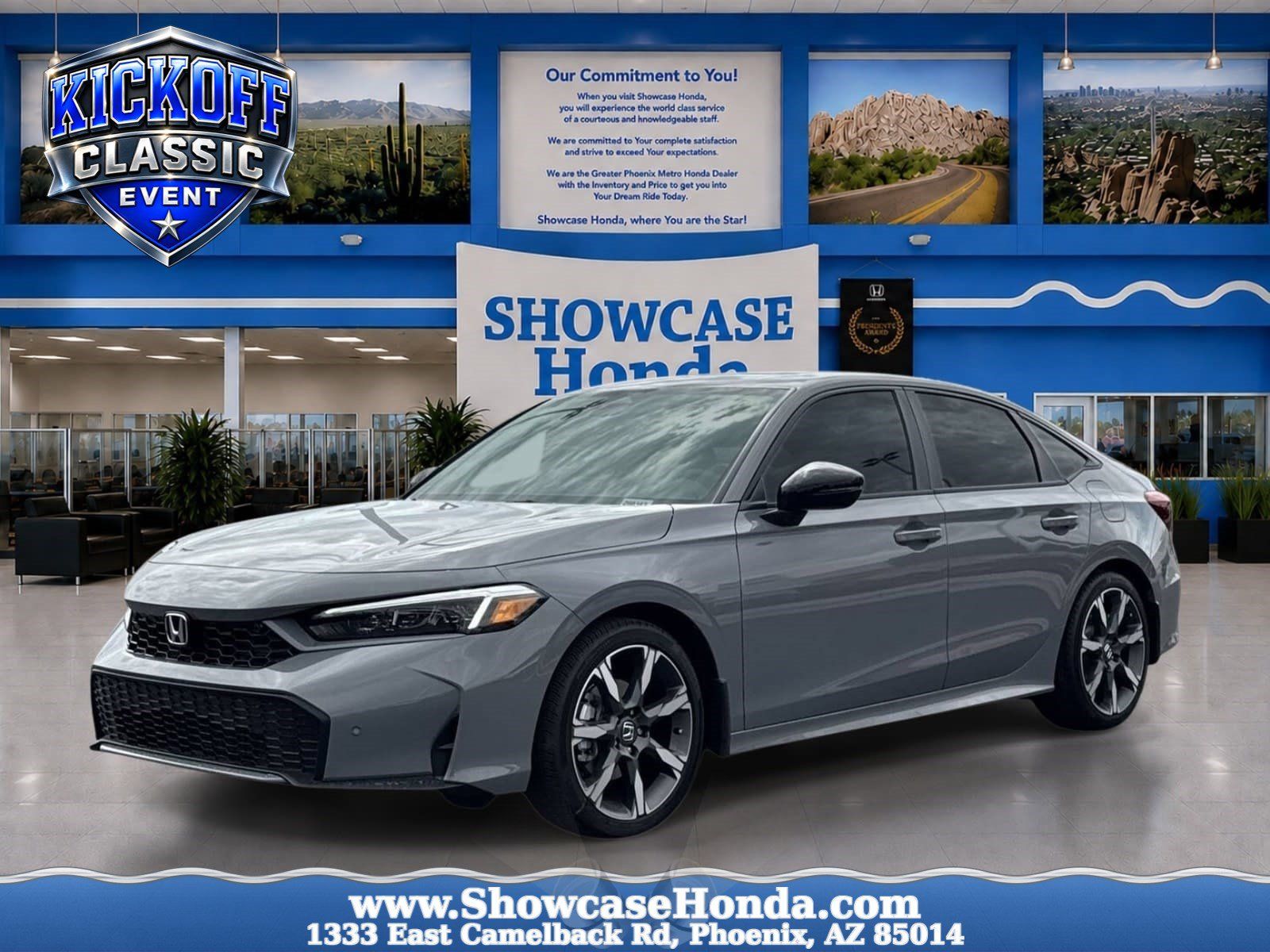 Urban Gray Pearl 2026 Honda Civic Hybrid Sedan Front-Wheel Drive Continuously Variable Transmission