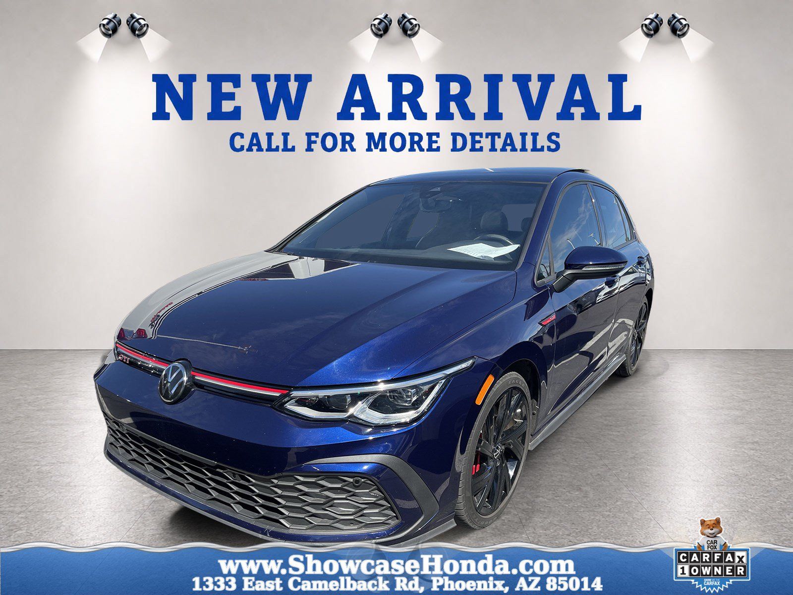 Atlantic Blue 2023 Volkswagen Golf GTI Hatchback Front-Wheel Drive 7-Speed Dual Clutch