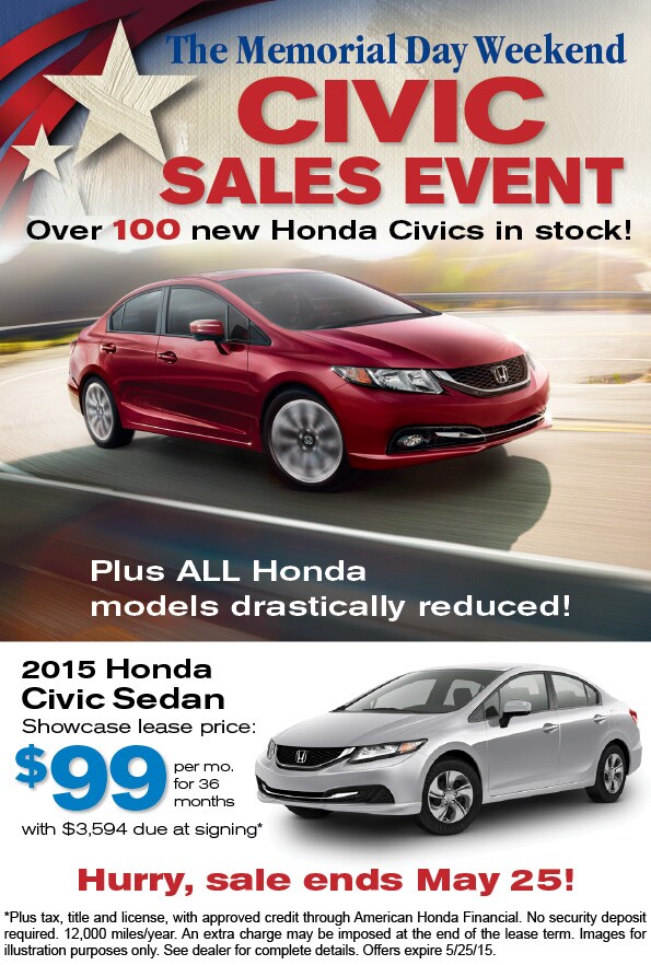 Memorial Day Weekend Civic Sales Event