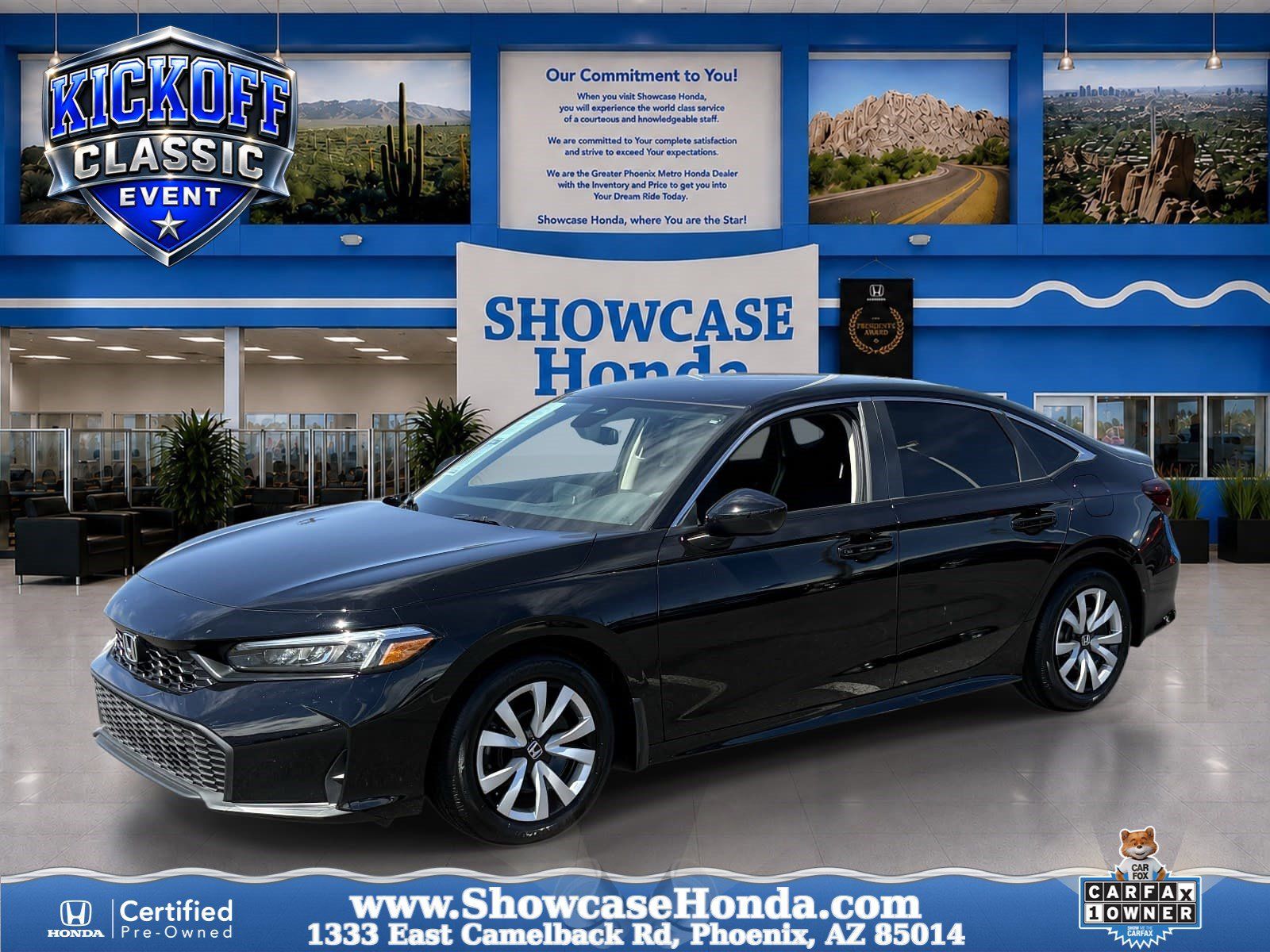 Crystal Black Pearl 2025 Honda Civic Sedan Front-Wheel Drive Continuously Variable Transmission