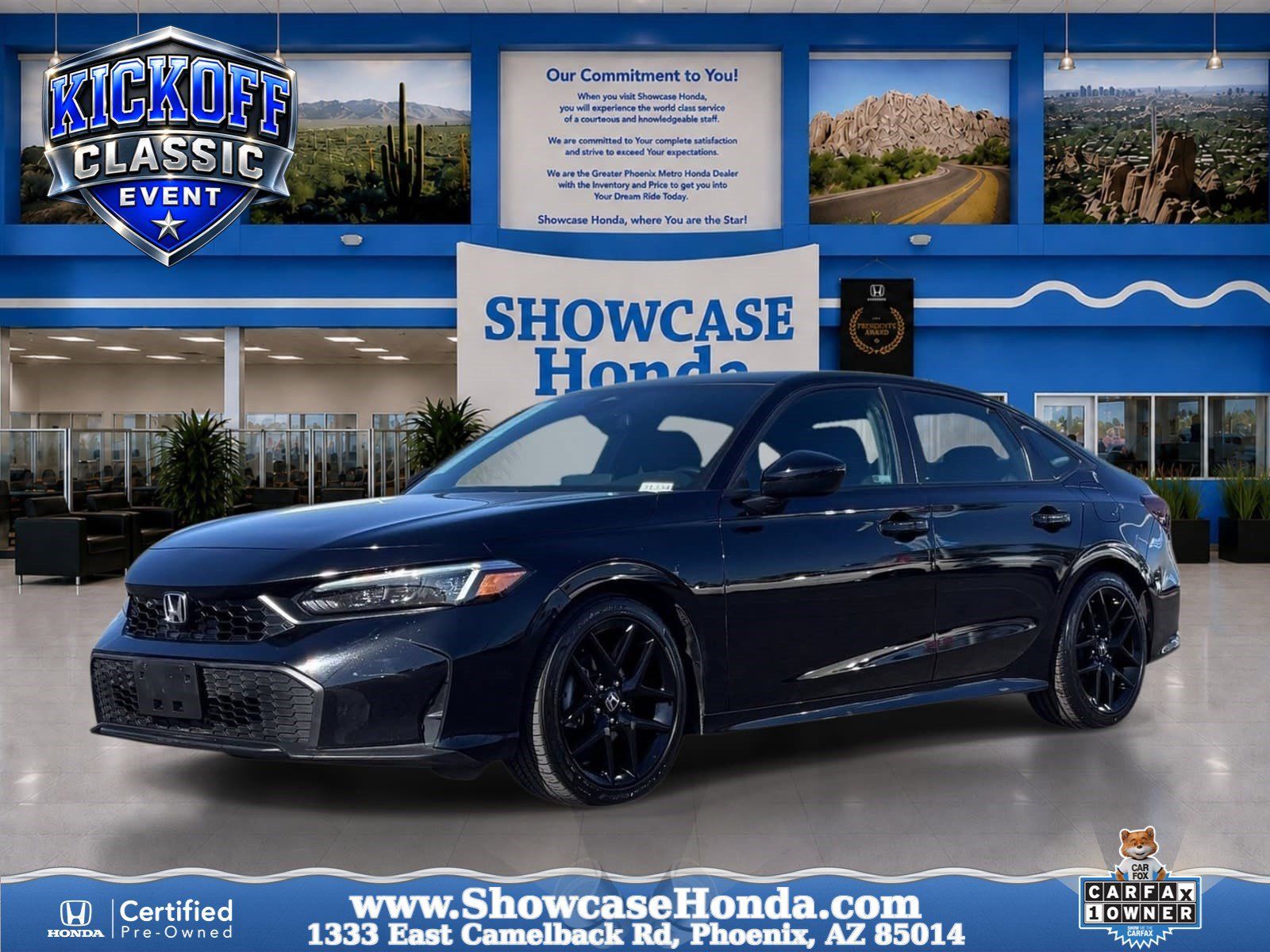 Crystal Black Pearl 2025 Honda Civic Sedan Front-Wheel Drive Continuously Variable Transmission