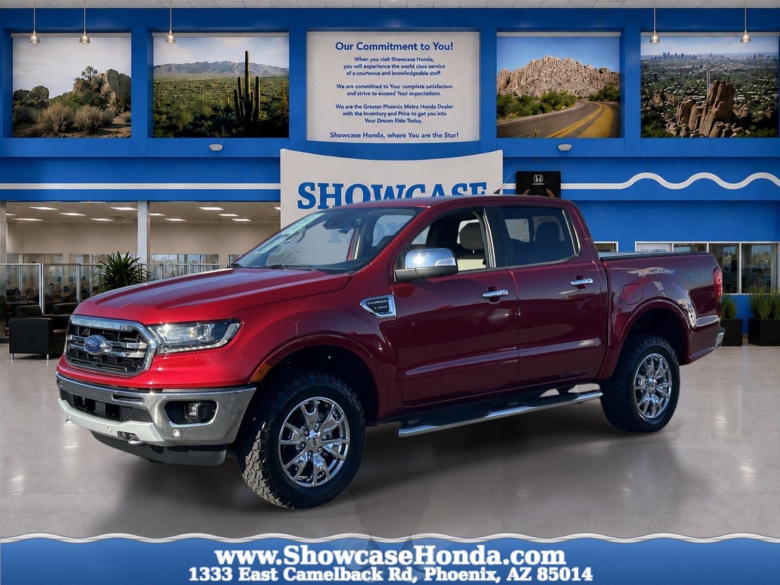 Race Red 2020 Ford Ranger Pickup Truck Four-Wheel Drive Automatic
