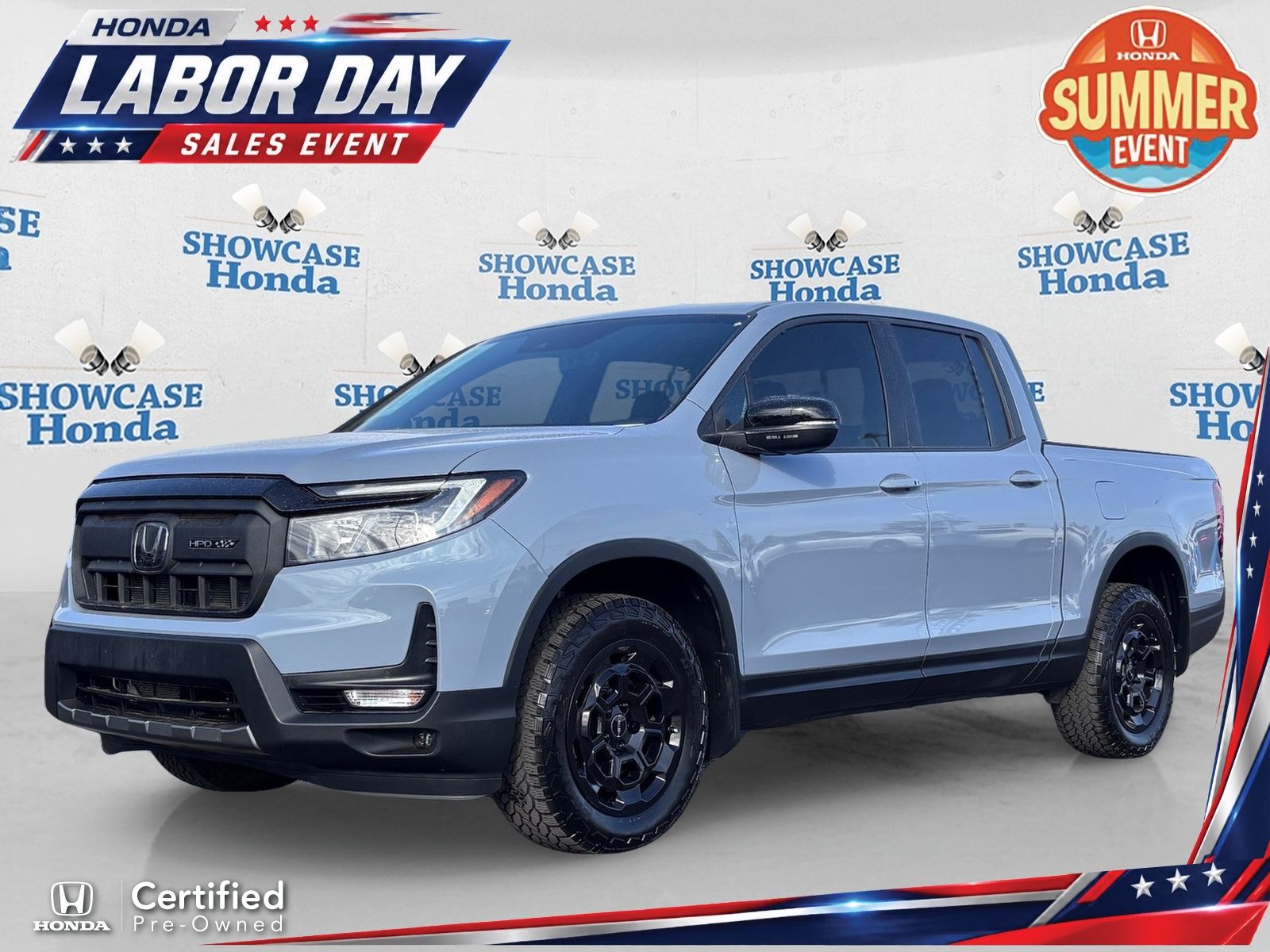 Sonic Gray Pearl 2025 Honda Ridgeline Pickup Truck All-Wheel Drive 9-Speed Automatic
