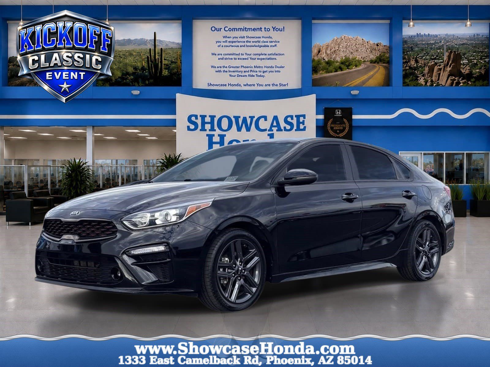 Aurora Black 2021 Kia Forte Sedan Front-Wheel Drive Continuously Variable Transmission