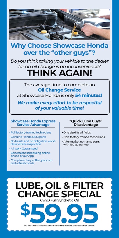 Oil Change Services | Showcase Honda Services | Phoenix AZ