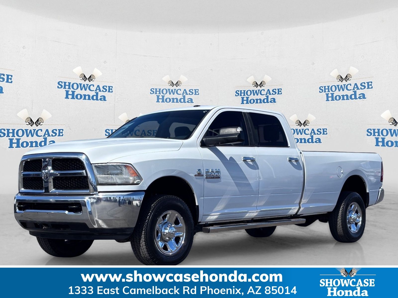 Bright White 2015 RAM 3500 SLT Crew Cab LB 4WD Pickup Truck Four-Wheel Drive 6-Speed Automatic