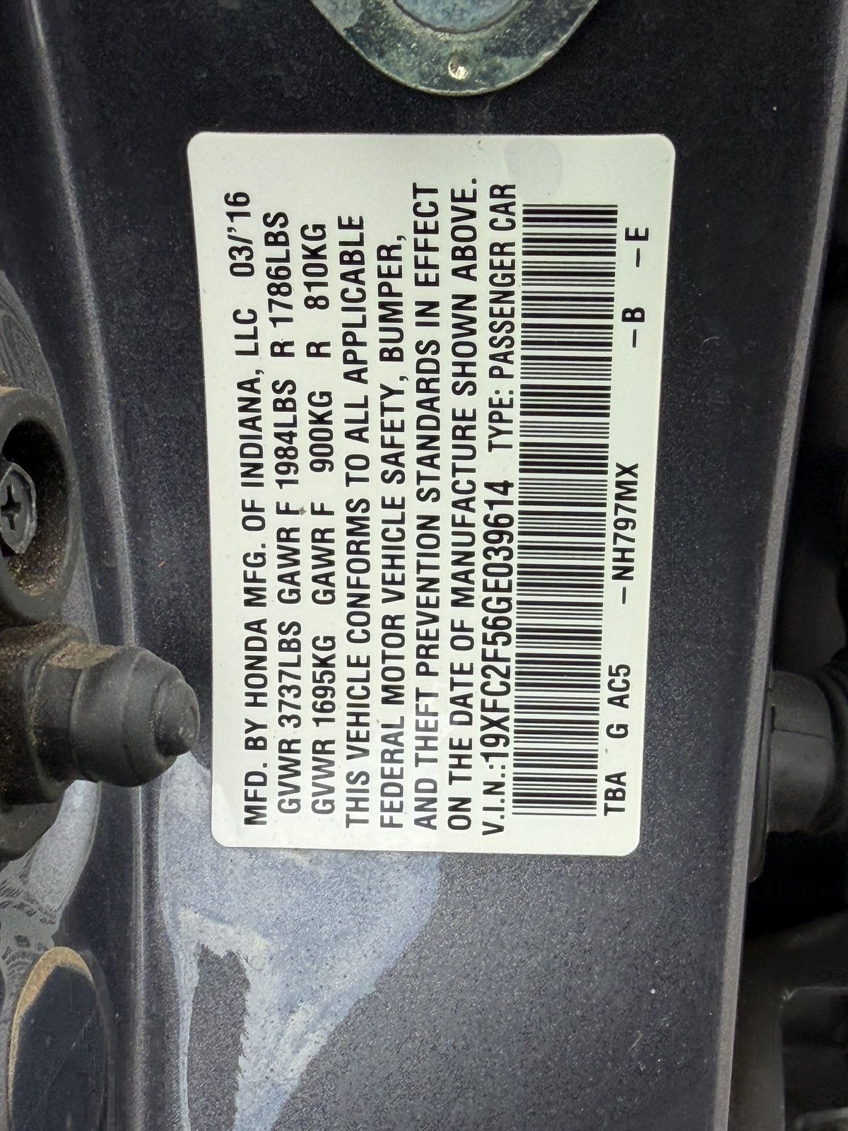 2016 Honda Civic LX - Photo 29