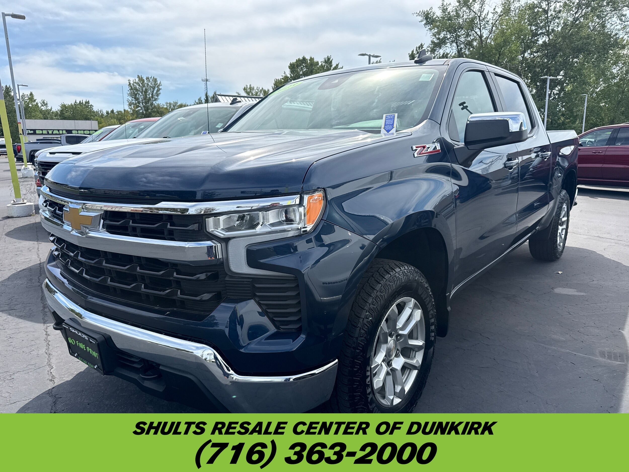 Northsky Blue Metallic 2023 Chevrolet Silverado 1500 Pickup Truck Four-Wheel Drive Automatic