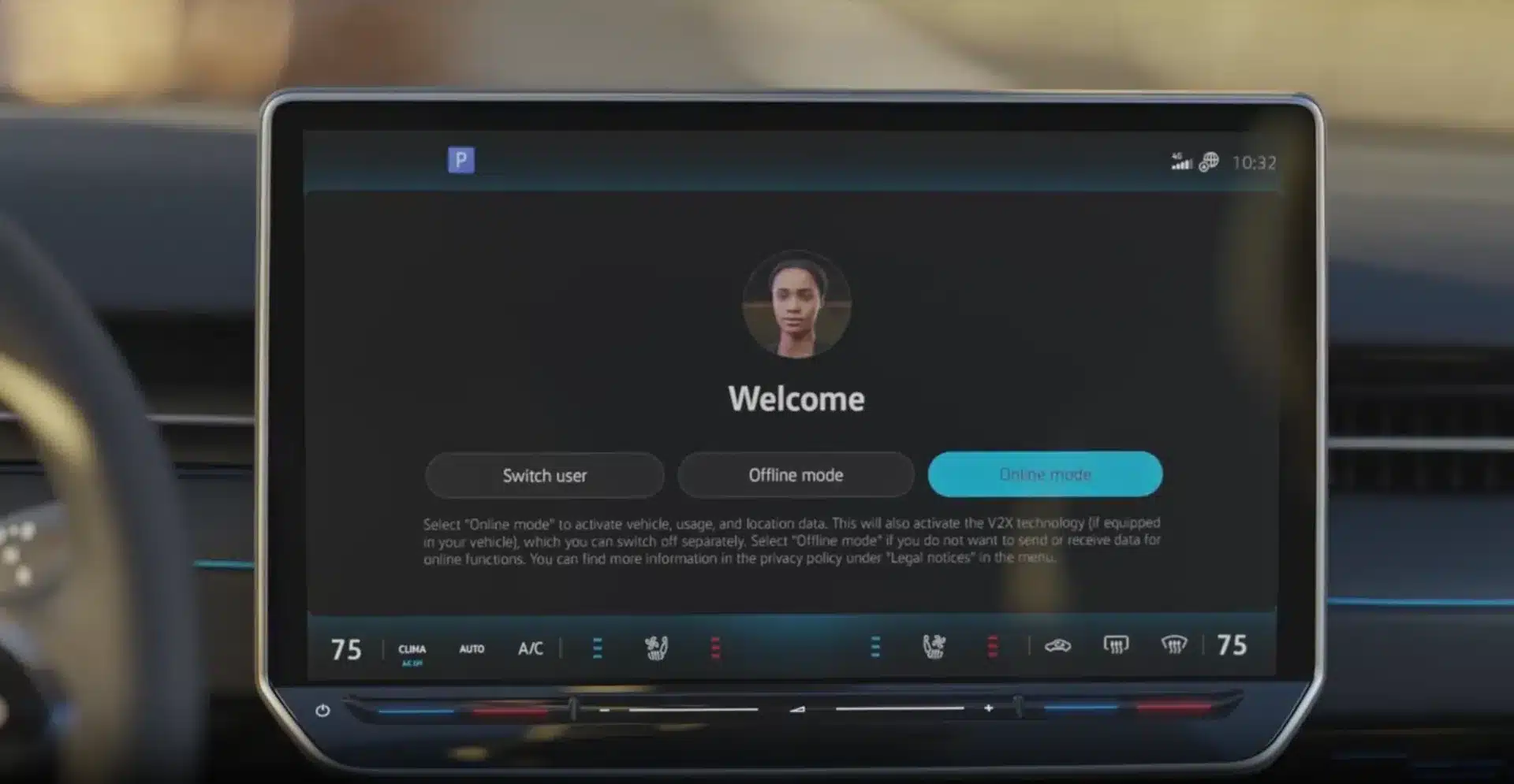 15-inch touchscreen