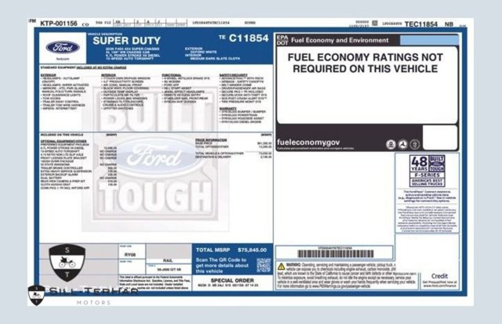 New 2026 Ford F-450SD XL Chassis