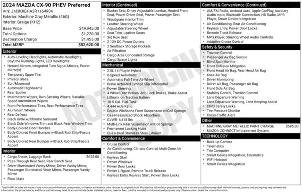 Used 2024 Mazda CX-90 Phev Preferred SUV