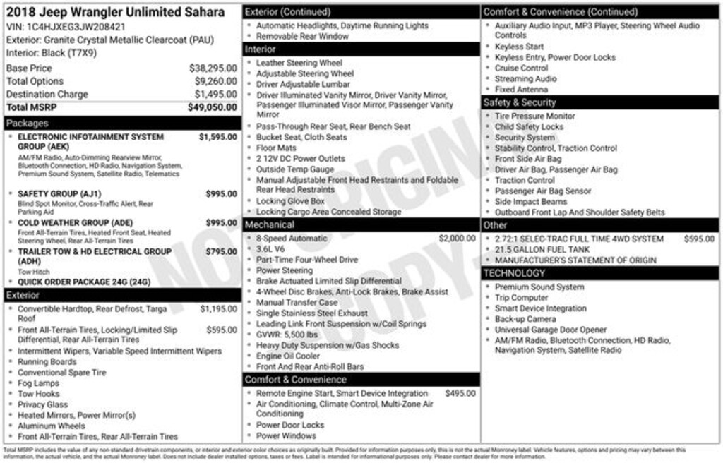 Certified 2018 Jeep Wrangler Unlimited Sahara SUV