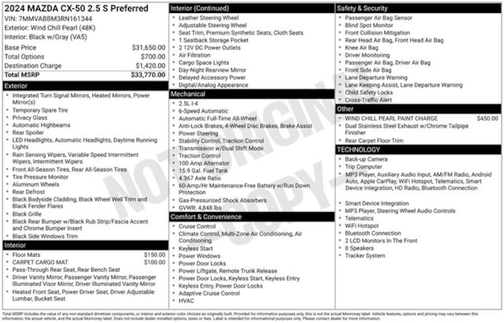 Certified 2024 Mazda CX-50 2.5 S Preferred Package SUV